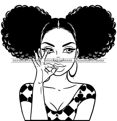 Black Girl Magic Afro Puff Messy Bun Ponytails Diva Melanin Etsy