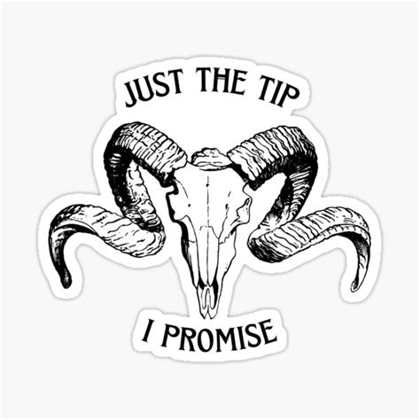 Just The Tip I Promise Sticker For Sale By Salva Shop Redbubble