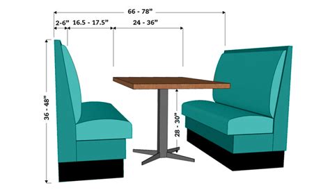 Restaurant Booth Dimensions Booth Seating And Banquette Dimensions
