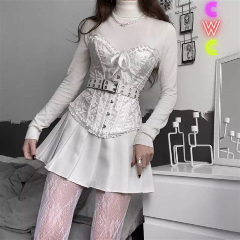 Vintage Corset Outfit White Corset Outfit Corset Outfits Overbust Corset Outfit Corset And