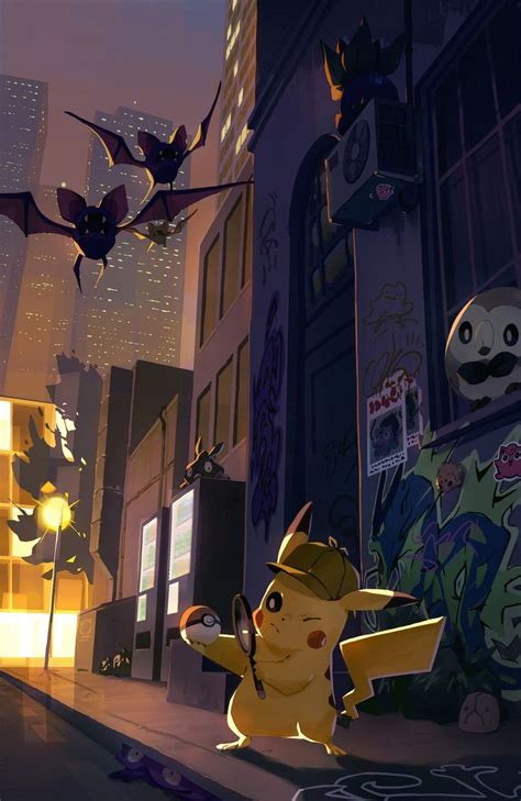 Pixalry Pokemon Detective Pikachu Illustrations In The Day And Life Of Ari Pikachu