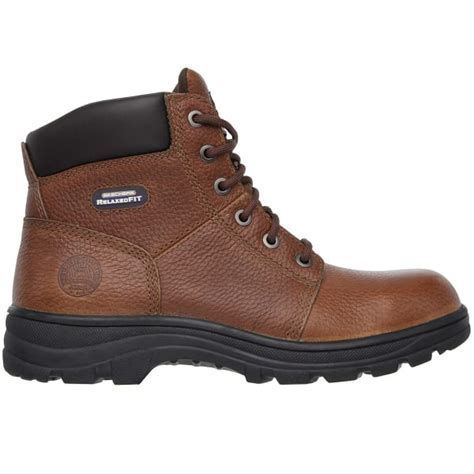 Skechers Mens 6 In Work Relaxed Fit Workshire Steel Toe Work Boots