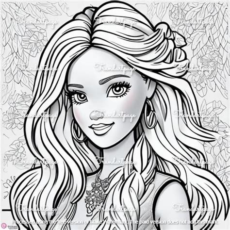 Barbie Coloring Page Printable 52 Svg File For Silhouette Porn Sex