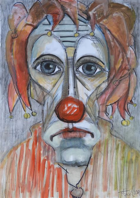 Sad Clown Painting By Lubomir Tkacik Artmajeur