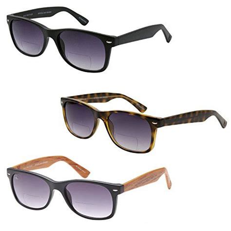 Gamma Ray Bifocal Sunglasses For Men And Women 3 Pairs Sun Readers