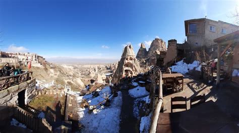 Goreme Valley With Ancient Chapels Carved Into Hillside Cappadocia