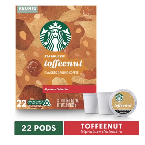 Starbucks Medium Roast K Cup Coffee Pods Toffeenut For Keurig Brewers