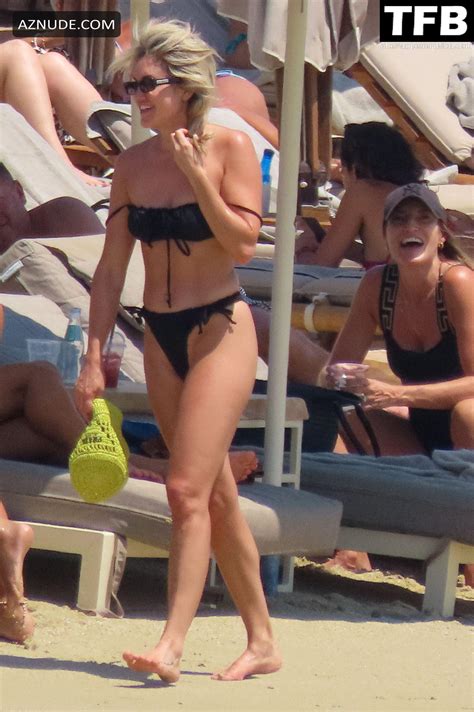 Ashley Roberts Sexy Seen Flaunting Her Hot Body In A Black Bikini On The Beach In Mykonos Aznude