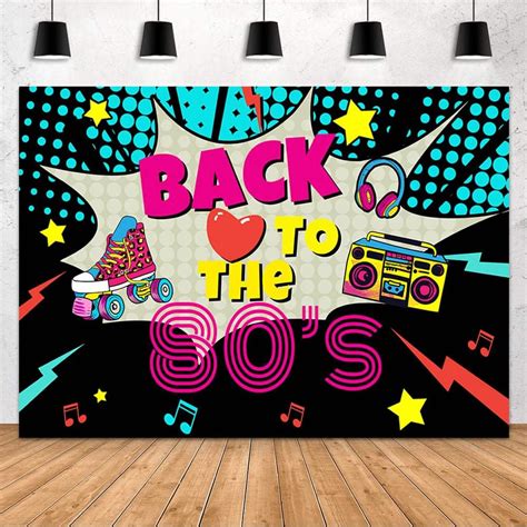 Buy Mehofond 80s Party Backdrop Back To The 80s Party Decorations For