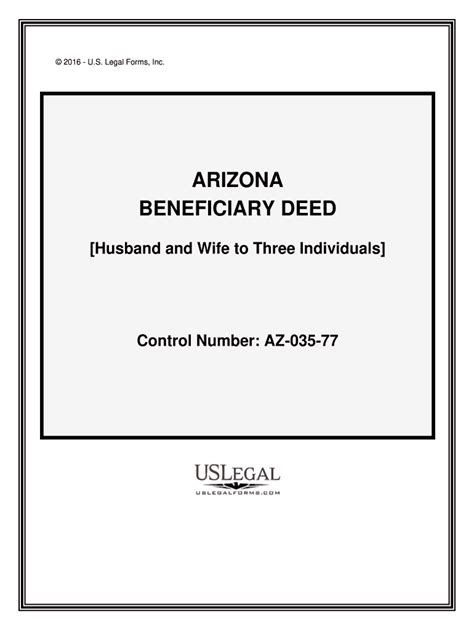 Fill Edit And Print Arizona Transfer On Death Deed Or Tod