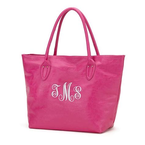 Personalized Wedding Ts Tote Bag Leatherette With Monogram