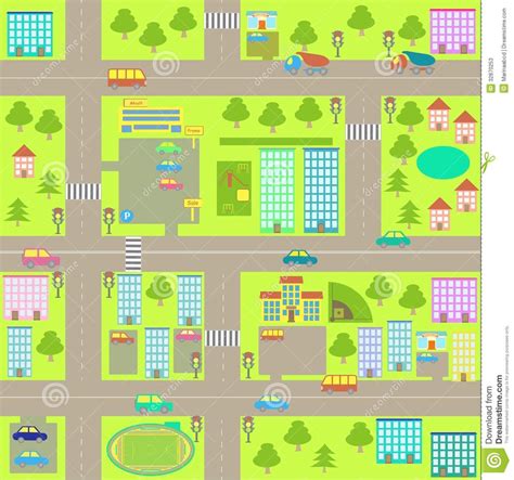 Cartoon Seamless City Map Download From Over 65 Million High Quality