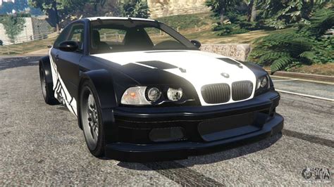 Bmw m3 e46 de 2005 convertie pour gta 5. BMW M3 GTR E46 white on black for GTA 5