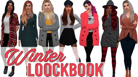 Winter Lookbook Cas Sims 4 Youtube