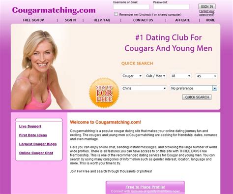Cougar Matching Review Dating Site To Connect Cougars And Babe Men