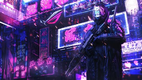 Asus Cyberpunk Wallpaper In 2560x1440 Resolution