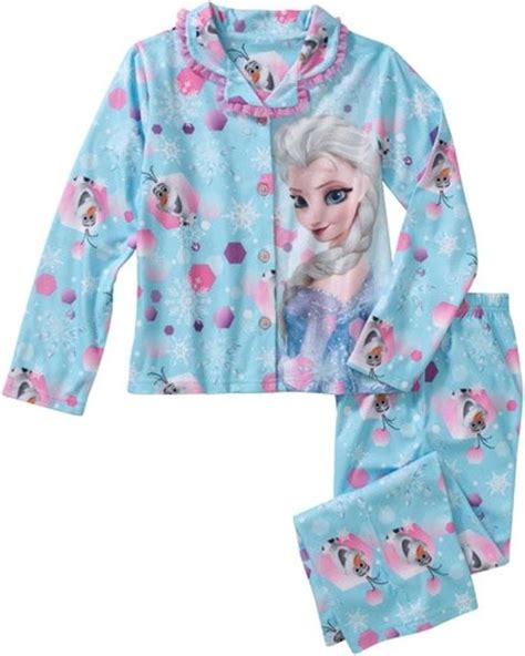 Disney Frozen Girls Elsa Con Pijama De Manga Larga Olaf Grande 10 12