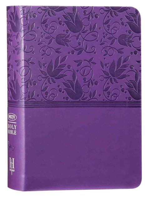 Nkjv Large Print Compact Reference Bible Purple Red Letter Edition