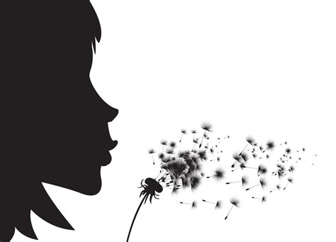 Girl Blow On Dandelion Vector Illustration Royalty Free Stock Image Storyblocks