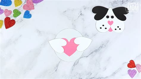 Free Printable Cut And Paste Heart Dog Craft Simple Mom Project