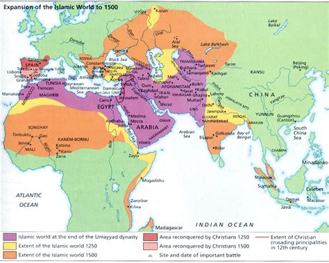 Expansion Of The Islamic World To 1500 Mapping Globalization