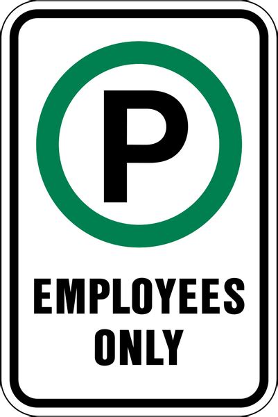 Parking Employees Only Western Safety Sign