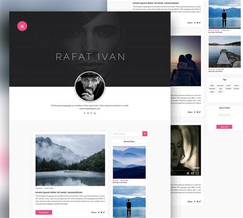 Personal Blog Website Template Free Psd Download Psd