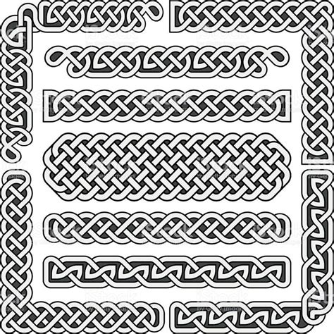 Celtic Knots Vector Medieval Seamless Borders Patterns And Ornament
