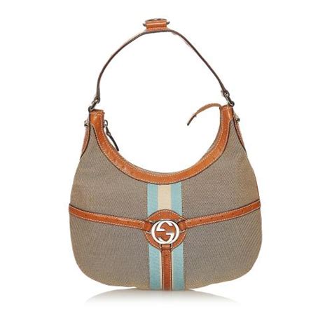 Gucci Web Canvas Reins Hobo Bag