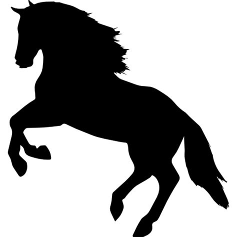 Free Icon Jumping Horse Silhouette Facing Left Side View