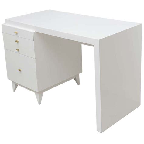 Mid Century Modern White Lacquer Desk At 1stdibs
