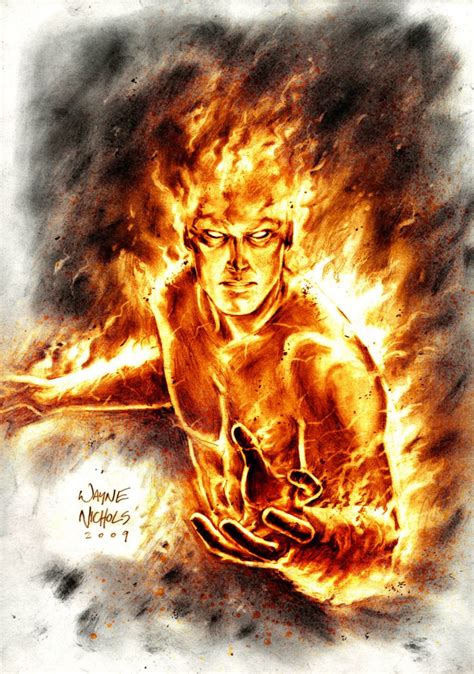 Human Torch Commission By Flowcoma On Deviantart Human Torch Comic