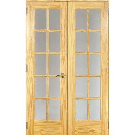 Reliabilt Unfinished Clear Glass Wood Pine French Door Common 24 In X