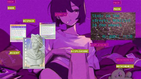 Enjoy the beautiful art of anime on your screen. Wallpaper : vaporwave, anime girls, philosophy, stoicism ...