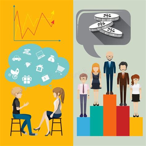 Infographic With People And Graph Stock Vector Illustration Of