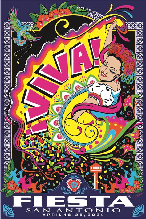2024 Fiesta Poster By San Antonios Top Medal Designer Is Unveiled