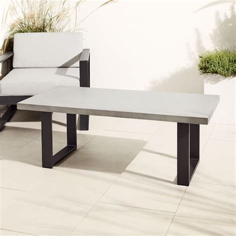 Concrete Outdoor Coffee Table / Lucca Concrete Outdoor Rectangle Coffee