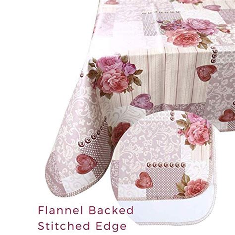 Decoser Heavy Duty Flannel Backed Vinyl Tablecloth With Flannel Backing