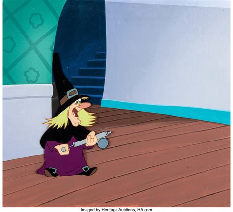 Trick Or Treat Witch Hazel Production Cel And Painted Background Lot
