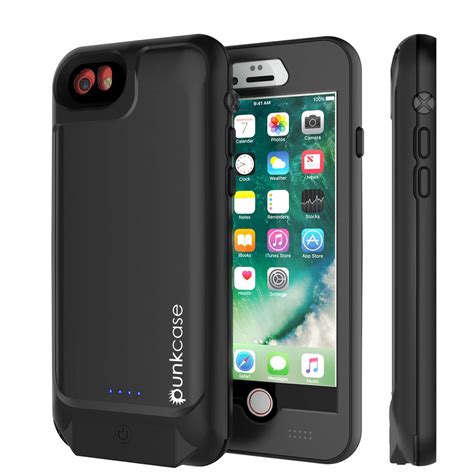 Punkjuice Iphone 8 Plus External Battery Case Black Waterproof