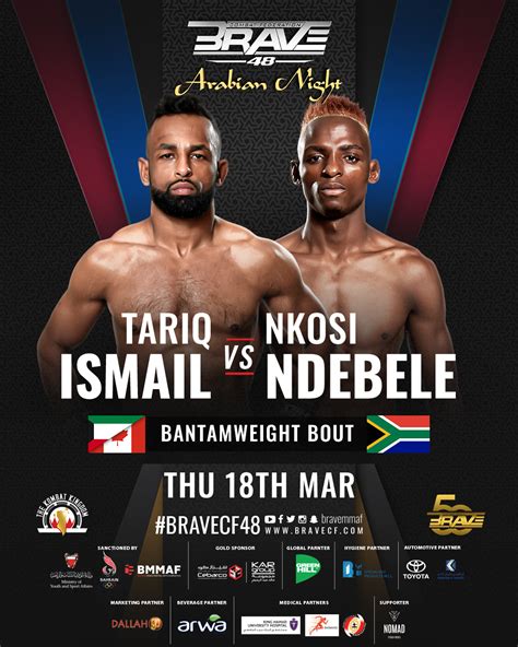 Top Bantamweights Tariq Ismail And Nkosi Ndebele To Clash At Brave Cf 48 Arabian Nights Brave