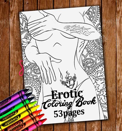53 Pgs Adult Coloring Bookpinup Girl Artworkpinup