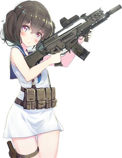 Adorable Anime Girl Gun Anime Girl