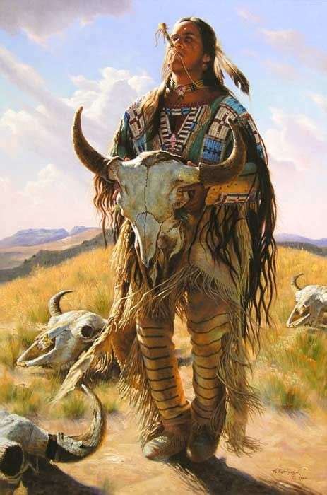 AMERICAN INDIAN WITH THE BISON HEAD 54 Pieces Play Jigsaw Puzzle