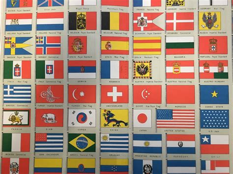 Antique 1901 Flags Of World Commercial And National Flags Vintage Flags