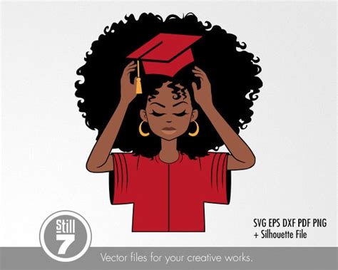 African American Girl Svg Graduation Svg Black Woman Svg Etsy