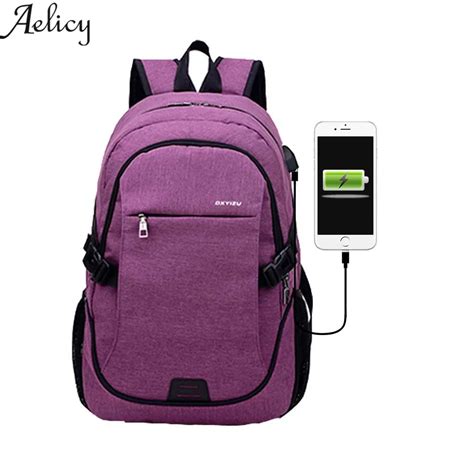 Aelicy Men Women Laptop Notebook Backpack With Usb Charging High