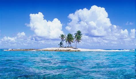 Atolls Sea Clouds Beach Tropical Water Nature Landscape