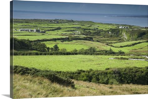 Irish Countryside Ireland Farms Landscape Scenic Wall Art Canvas