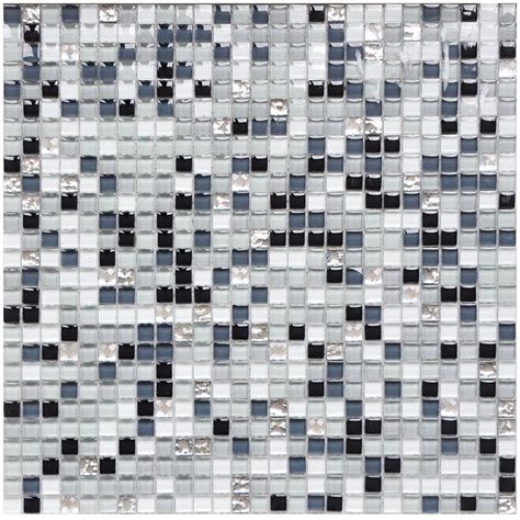 300x300 Black Grey White Mix Color Crystal Glass Mosaic Wall Floor